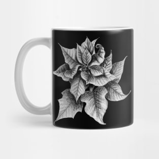 Black and white Poinsettia Mug